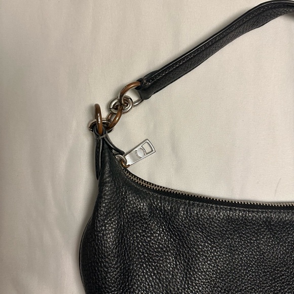 Coach Pebbled Black Leather Shoulder Bag - Picture 5 of 5